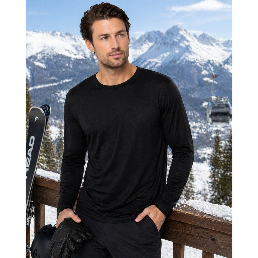 WinterSilks 100% Silk Base Layer Men L Soft Luxury Minimalist Undershirt NWT